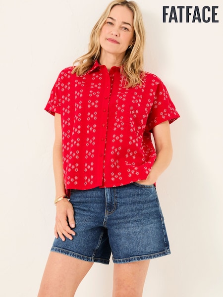 FatFace Sanchez Red Jacquard Shirt (AL8472) | £42