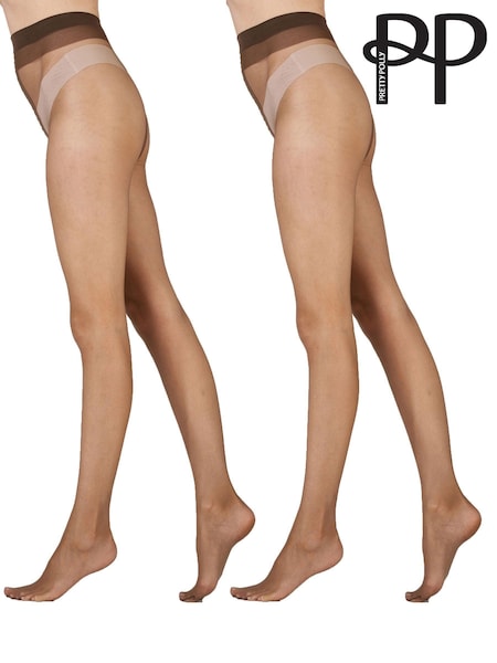 Pretty Polly Natural 8 Denier Skin Tone Tights 2 Pair Pack (AL8537) | £15