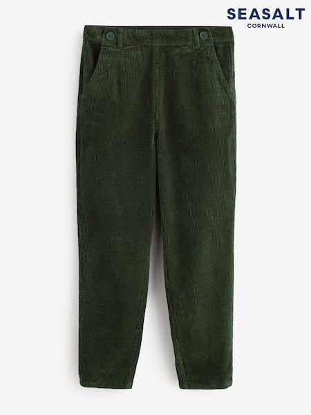 Green - Seasalt Cornwall Trethornes Tapered Cord Trousers