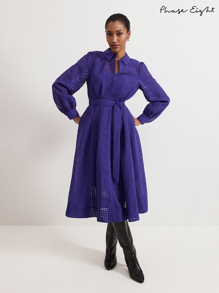 Phase Eight Purple Natalie Shirt Dress (AL8810) | £139
