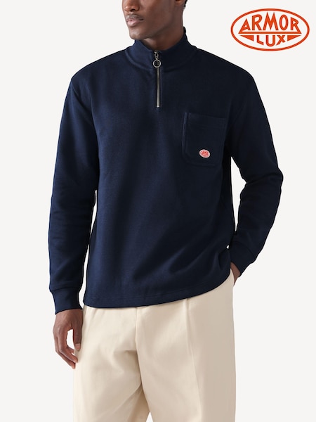 Armor Lux Heritage Quarter Zip Sweatshirt (AL8930) | £120