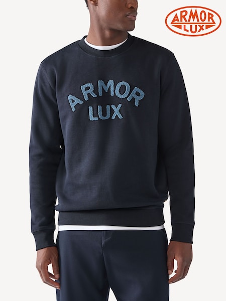 Armor Lux Green Heritage Logo Crew Neck 100% Cotton Sweatshirt (AL8933) | £115