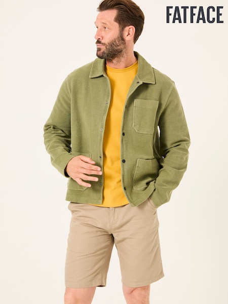 FatFace Lowe Khaki Green Lowe Loop Back Light Weight Jacket (AL9024) | £55