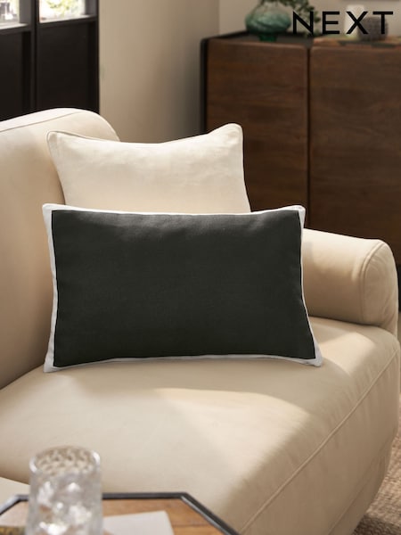 Black/White 50 x 30cm Two Tone Cushion (AL9236) | £14