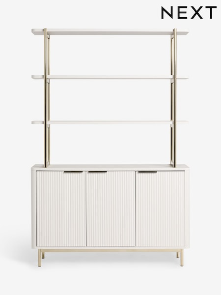 White Emilie Oak Effect Storage Ladder Shelf (AL9298) | £525