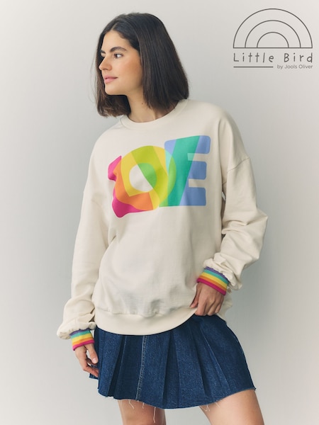 Little Bird by Jools Oliver Multi Adult Rainbow Sweatshirt (AL9605) | £35