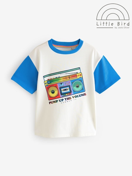 Little Bird by Jools Oliver Blue Oversized Short Sleeve T-Shirt (AL9607) | £12 - £16