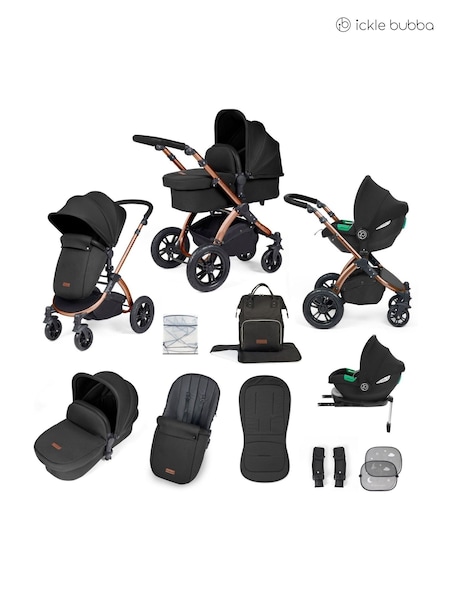 Ickle Bubba Bronze Midnight Black Stomp Luxe All-In-One I Size Travel System with Ci Base (AL9722) | £599