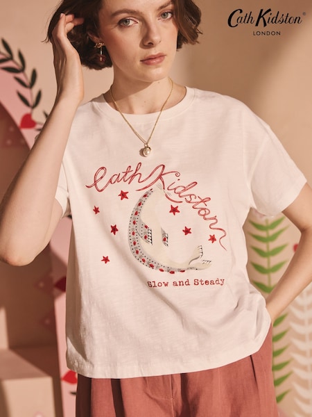 Cath Kidston White Seal 100% Cotton T-Shirt (AL9990) | £22
