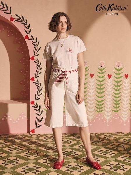 Cath Kidston White Sketchbook 100% Cotton T-Shirt (AM0002) | £22