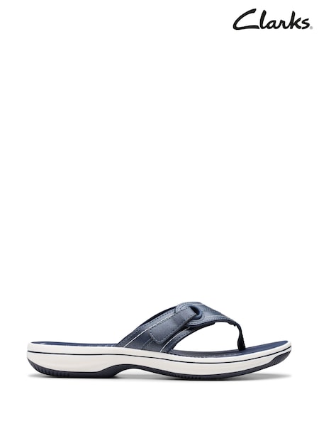 Clarks Navy Essentials Brinkley Toe Post Flip Flops (AM0199) | £35
