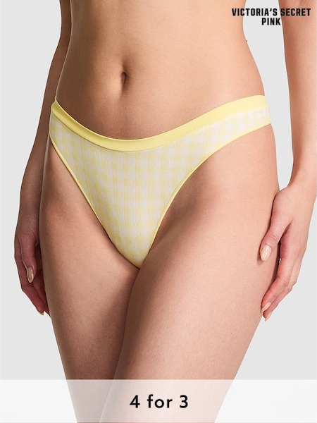 Victoria's Secret PINK Mellow Yellow Mini Scoop Thong Knickers (AM0894) | £9