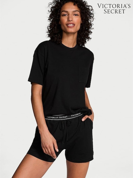 Victoria's Secret Black Short Cotton Pyjama Set (AM0895) | £45