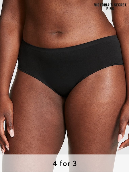 Victoria's Secret PINK Black Seamless Hipster Knickers (AM0898) | £9