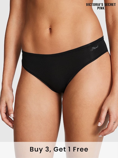Victoria's Secret PINK Pure Black Cheeky Cotton Knickers (AM0905) | £9