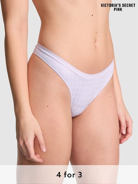 Victoria's Secret PINK Purple Whisper Mini Scoop Thong Knickers (AM0909) | £9