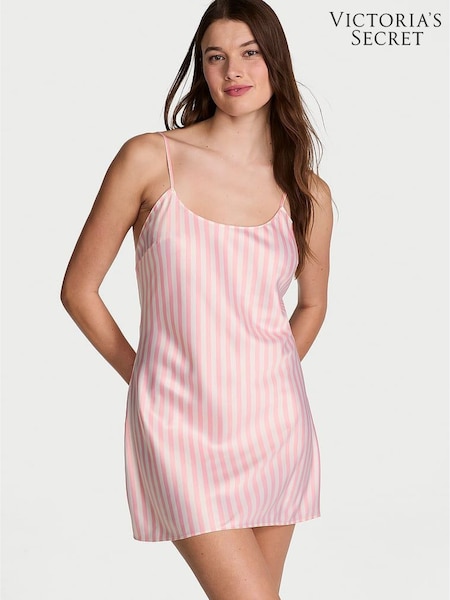 Victoria's Secret Pretty Blossom Pink Stripe Satin Slip (AM0918) | £49