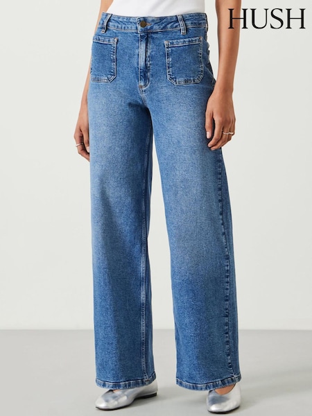 Hush Denim Blue Rowan Flared Jeans (AM0944) | £90