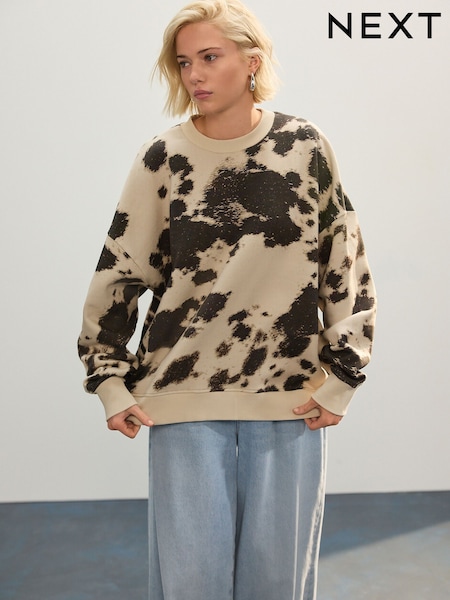 Chocolate Cow All-Over Print Crew Neck Sweatshirt (AM0984) | £32