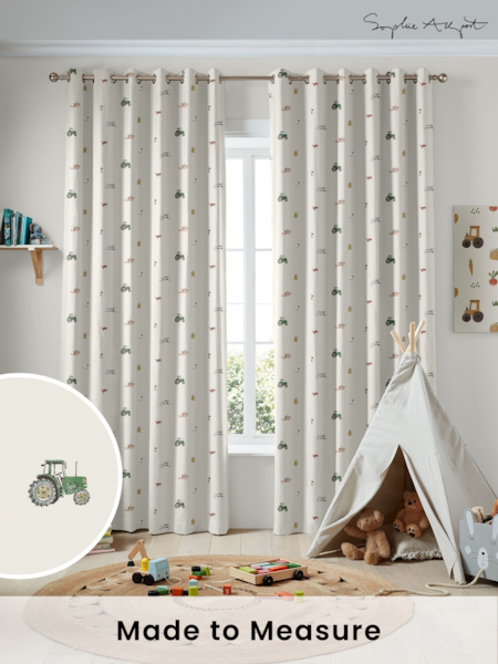 Sophie Allport Natural On the Farm Made to Measure 100% Cotton Curtains (AM1139) | £91