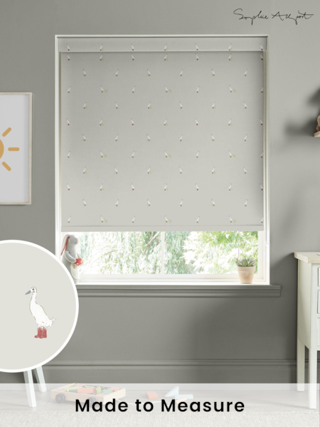 Sophie Allport Grey Running Ducks Made to Measure Roller Blind (AM1198) | £58