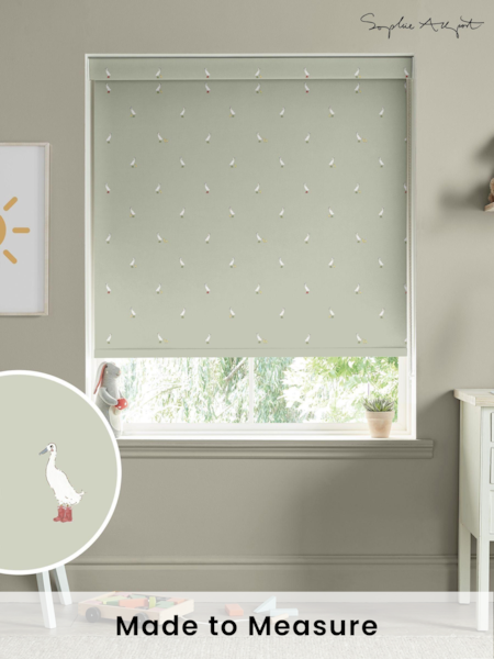 Sophie Allport Sage Green Running Ducks Made to Measure Roller Blind (AM1200) | £58