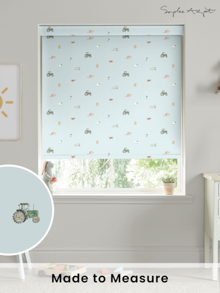Sophie Allport Blue On the Farm Made to Measure Roller Blind (AM1202) | £58