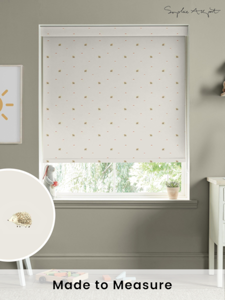 Sophie Allport Natural Woodland Hedgehog Made to Measure Roller Blind (AM1204) | £58