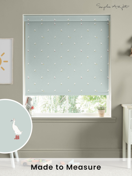 Sophie Allport Blue Running Ducks Made to Measure Roller Blind (AM1206) | £58