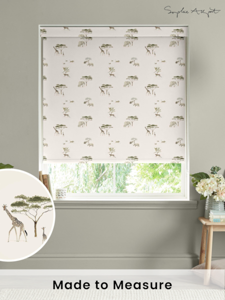Sophie Allport Off White Wild Savannah Made to Measure Roller Blind (AM1209) | £58