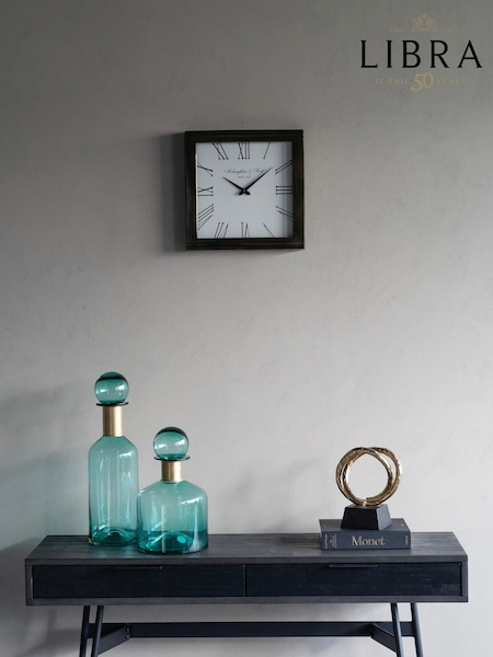 Libra Interiors Bruised Brass Hornchurch Antique Finish Wall Clock 38cm (AM1445) | £149.95