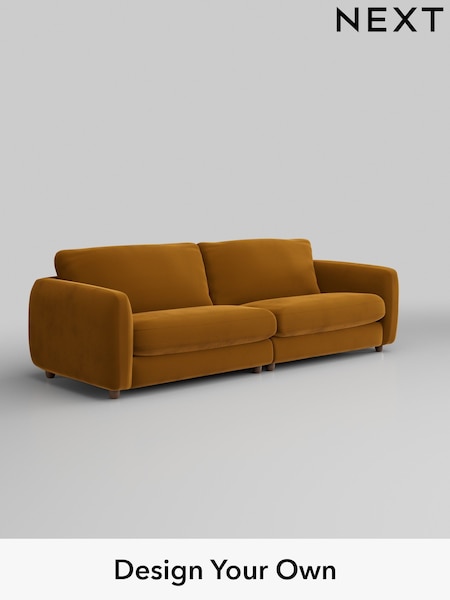 Plush Velvet Easy Clean/Mustard Yellow Aiden (AM2067) | £1,425