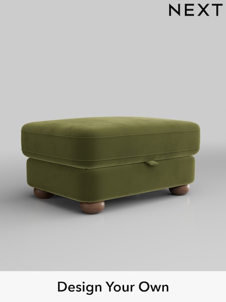 Plush Velvet Easy Clean/Mid Olive Green Arches (AM2072) | £499