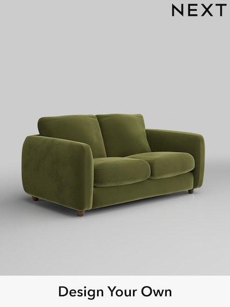 Plush Velvet Easy Clean/Mid Olive Green Aiden (AM2073) | £1,125