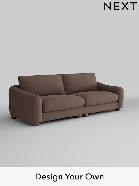 Plush Velvet Easy Clean/Dark Warm Chocolate Brown Arches (AM2075) | £1,425