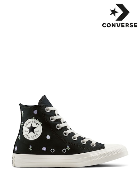Converse Black Chuck Taylor All Star Joyful Floral Print Trainers (AM2271) | £70