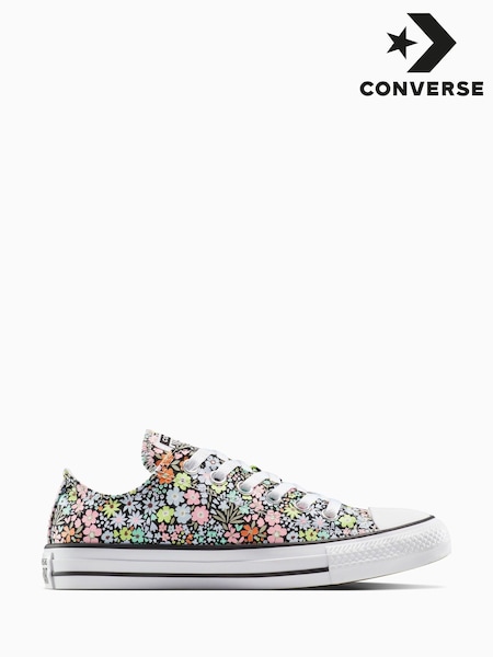 Converse Grey Chuck Taylor All Star Ditsy Floral Print Low Trainers (AM2284) | £60