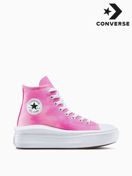 Converse Pink Youth Chuck Taylor Tie Dye Move Trainers (AM2326) | £60