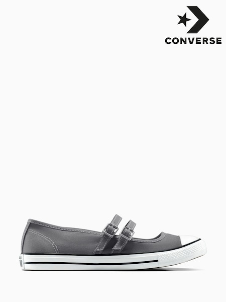Converse Grey Chuck Taylor All Star Dainty Mary Jane Trainers (AM2331) | £60