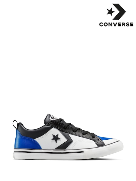Converse White Youth Pro Blaze Strap Leather Trainers (AM2339) | £45