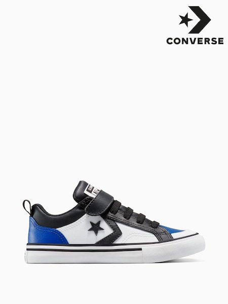 Converse White Junior Pro Blaze Strap Leather Trainers (AM2342) | £40