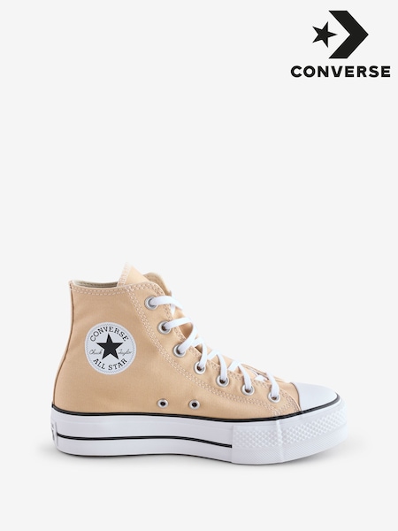 Converse Brown Pale Platform Lift High Top Trainers (AM2344) | £80