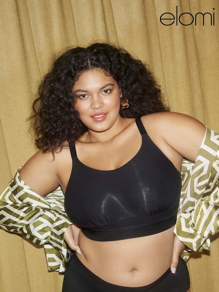 Elomi Downtime Non Wired Black Bralette (AM2348) | £44
