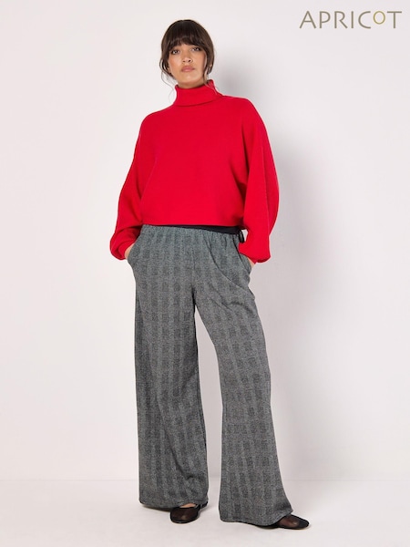 Apricot Red Roll Neck Batwing Jumper (AM2443) | £35