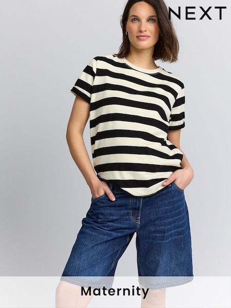 Dark Wash Maternity Denim Long Shorts (AM2698) | £36