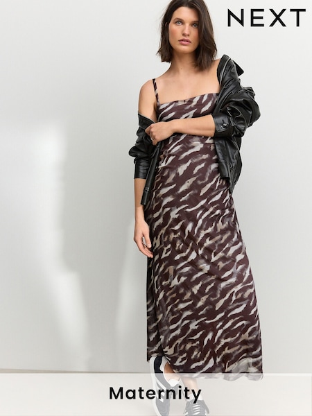 Animal Maternity Mesh Cami Dress (AM2707) | £50