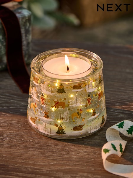 Blue Christmas Hamish Light Up Festive Spice Candle (AM2880) | £10