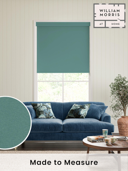 William Morris At Home Teal Blue Waltham Made to Measure Roller Blind (AM3116) | £63