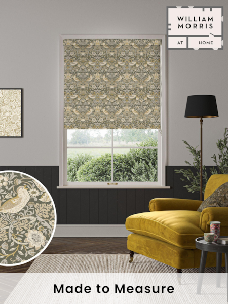 William Morris At Home Flint Green Strawberry Thief Made to Measure Roller Blind (AM3125) | £61