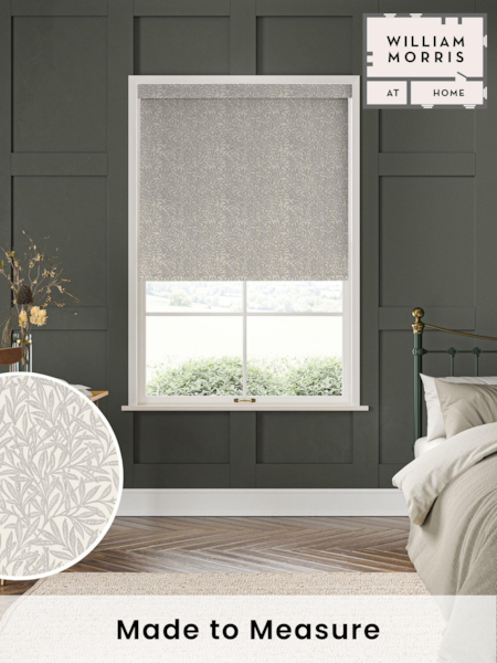 William Morris At Home Limestone Grey Willow Made to Measure Roller Blind (AM3130) | £61